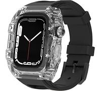 JPXXFM Bande de boucle en silicone transparente Clean Clean ， pour Ultra 49 mm, Mod Kit 45 / 44mm Sport Band Full Protection Cover Cover