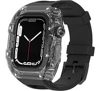 JPXXFM Bande de boucle en silicone transparente Clean Clean ， pour Ultra 49 mm, Mod Kit 45 / 44mm Sport Band Full Protection Cover Cover