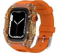 JPXXFM Bande de boucle en silicone transparente Clean Clean ， pour Ultra 49 mm, Mod Kit 45 / 44mm Sport Band Full Protection Cover Cover