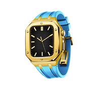 JPXXFM Bandes 45mm avec pare-chocs en métal, bracelet en acier inoxydable de remplacement Protecteur antichoc Housse de boîtier Accessoires iWatch Series 7 45mm