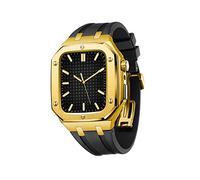 JPXXFM Bandes 45mm avec pare-chocs en métal, bracelet en acier inoxydable de remplacement Protecteur antichoc Housse de boîtier Accessoires iWatch Series 7 45mm