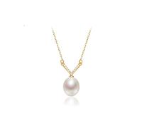 JPXXFM Bijoux/Colliers Collier 925 Chaîne de pendentif de perle en eau fraîche 8-9 mm Blanc Drop Shape Bijoux Femelle Cadeau Femme Pendants
