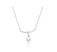 JPXXFM Bijoux/colliers Collier S925 Chaîne de pendentif de perle en eau fraîche 6-7 mm White Drop Shape Jewelry Girl Girl pour femmes Pendants