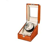 JPXXFM Boîte à enrouleur de montée pour 2 3 montre automatique des montres en bois massif Boîte de rangement prend en charge le moteur silencieux de charge USB pour hommes accessoires cadeaux