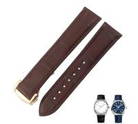 JPXXFM Bracelet de montre en cuir de crocodile pour Omega De Ville Constellation 18 mm, 19 mm, 20 mm, 21 mm Bracelet en peau d'alligator véritable