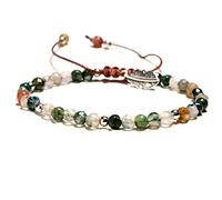 JPXXFM Bracelet tissé, corde tissée à la main, bracelet tissé indien Agate Bracelet populaire ajusté, vêtements personnalisés