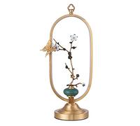 JPXXFM Bureau pour Bureau Light Style Chinois Table en cuivre Art Moderne Plum Bedroom Bedside S Room de Salle d'étude Décoration Table LED de Table de Bureau en céramique