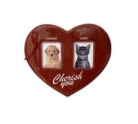 JPXXFM Chaînes clés pour les femmes, support de carte photo idol couple à manches photo Protecteur Acrylique Coeur Photo Pendentif portant facile à utiliser