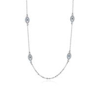 JPXXFM Chic Evil Eye Choker Collier avec Blue Sapphire Evil Eye, style minimaliste Collier pour les yeux du diable Hollow, Gift de bijoux de mode pour les femmes