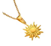 JPXXFM Collier d'accessoires de bijoux pour filles pour femmes, collier de pendentif étoile classique, collier de soleil et de lune, collier de soleil et collier de lune