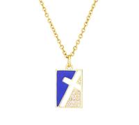 JPXXFM Collier de croix d'huile couvante et américaine européenne Chaîne de clavicule polyvalente féminine ACCESSOIRES POPULANT