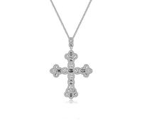 JPXXFM Collier de pendentif en cristal pour femmes, collier de chaîne de cristal naturel vintage avec Moissanite, cadeau de bijoux de Noël de la mode pour elle, Crystal