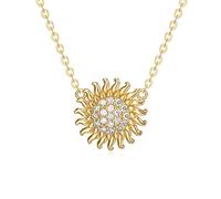 JPXXFM Collier de tournesol collier de fleur jaune collier pendentif bijoux de bijoux à flamme-vous-vous êtes mon soleil - cadeau pour les femmes fille fille anniversaire, métal, zircone cubique