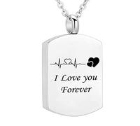 JPXXFM Collier en acier inoxydable, gain de collier pour les femmes je t'aime pour toujours pendentif contre le mé c'est de secouer pour hommes avec un kit et sac d'entonnoir