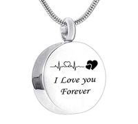 JPXXFM Collier en acier inoxydable, gain de collier pour les femmes je t'aime pour toujours pendentif contre le mé c'est de secouer pour hommes avec un kit et sac d'entonnoir