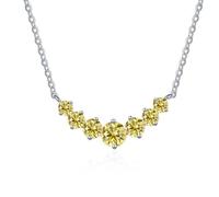 JPXXFM Collier simple 2.8 Moisanite pour les femmes Coup rond