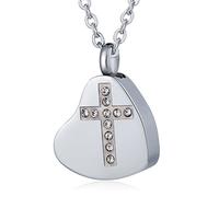 JPXXFM Collier Urn commémoratif pour femmes, collier de cendres pour cendres humaines pour les hommes PENDANT CAROL avec de la zircone