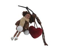 JPXXFM Colorful Curly Hair Dolls charme Keychain Corde tressée Coeur Pendre Course Décoration pour les amoureux