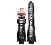 JPXXFM Cowhide Leather Watchband for Tissot 1853 T60 series T60.1513 581 L875/975K Convex End Bracelet