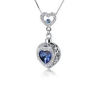 JPXXFM Crémation Jewellery Collier Pendant Heart avec gravure toujours dans mon coeur Collier de cendre en acier inoxydable Chaîne de pendentif de cœur 60 cmone ColorCustyle B