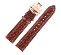 JPXXFM Crocodile Watchband compatible avec Master L2 L3 L4 L2.628 L2.673 Bracelet de sangle 19 mm 21 mm 22 mm (or brun, 19 mm)