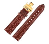 JPXXFM Crocodile Watchband compatible avec Master L2 L3 L4 L2.628 L2.673 Bracelet de sangle 19 mm 21 mm 22 mm (or brun, 19 mm)