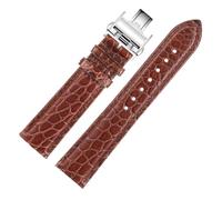 JPXXFM Crocodile Watchband compatible avec Master L2 L3 L4 L2.628 L2.673 Bracelet de sangle 19 mm 21 mm 22 mm (or brun, 19 mm)