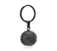 JPXXFM Crystal Basketball Cremation Key Chain Memorial Jewelry Stainless Steel Pendant Urns For Human/Pet Ashes Man Keepsake