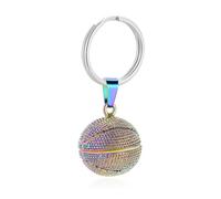 JPXXFM Crystal Basketball Cremation Key Chain Memorial Jewelry Stainless Steel Pendant Urns For Human/Pet Ashes Man Keepsake