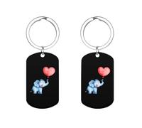 JPXXFM Elephant with Heart Balloon Keadchains personnalisés pour hommes femmes Fund Key Chain Accessory Accessory Backpack Purse Bag Cadeaux