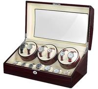 JPXXFM Enrouleur de Montre Automatique pour 6 Montres 7 Rangement en Bois Coquille de Piano Paint extérieur Motor extrêmement Silencieux Grande capacité Beau Paysage