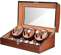 JPXXFM Enrouleur de Montre Automatique pour 6 Montres 7 Rangement en Bois Coquille de Piano Paint extérieur Motor extrêmement Silencieux Grande capacité Beau Paysage