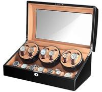 JPXXFM Enrouleur de Montre Automatique pour 6 Montres 7 Rangement en Bois Coquille de Piano Paint extérieur Motor extrêmement Silencieux Grande capacité Beau Paysage