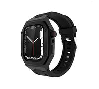 JPXXFM Ensemble modifié de sangle Watcj en caoutchouc ， pour 8 7 45 mm en acier inoxydable coque de protection intégrée ， pour 8 7 6 5 4 SE 45 mm 44 mm Amélioration du boîtier