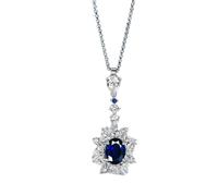 JPXXFM Fleur de fleur sterling Moisanite tourmaline rubis saphir saphone pendentif collier bijoux