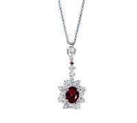 JPXXFM Fleur de fleur sterling Moisanite tourmaline rubis saphir saphone pendentif collier bijoux