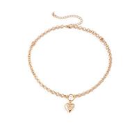 JPXXFM for Women Elegant, Statement Necklaces for Women Fashion Jewelry Chunky Adjustable Rolo Chain Necklace with Heart Pendant