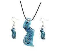 JPXXFM Girls bijoux accessoires Collier Boucle d'oreilles pour femmes Boucles d'oreilles en pierre de pierre pour femmes collier pendentif collier bleu