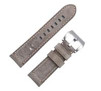 JPXXFM Handmade Watch Band Accessories Retro Vintage Genuine Crazy Horse Leather 24mm Watchband，For Strap Tang Buckle
