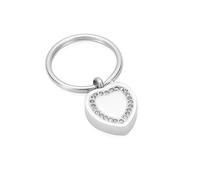 JPXXFM Heart with Crystal Urn Key Chain For Human/Pet Ashes Memorial Stainless Steel Urns Keepsake Cremation Jewelry Women Gifts