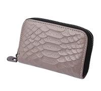 JPXXFM Id Portefeuille Long Couleurs de Couleur Serpentine hasp Bourse Multiples Places Cartes Embrayage téléphone Portefeuille de Poche Avant pour Hommes (Gris, a)