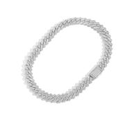 JPXXFM Jewelry Accessories Chaîne à maillons cubains extra brillante pour homme Style hip-hop Miami Largeur 18 mm