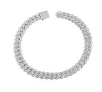 JPXXFM Jewelry Accessories Chaîne à maillons cubains Miami épais pour homme 19 mm, 16 inch, Standard, Standard