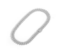 JPXXFM Jewelry Accessories Chaîne de style hip-hop Miami extra brillante pour homme Largeur 15 mm