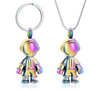 JPXXFM Keepsake Key Chain Urns For Human/Pet Ashes Cremation Jewelry Stainless Steel Key Ring Pendant Men Customized