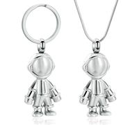 JPXXFM Keepsake Key Chain Urns For Human/Pet Ashes Cremation Jewelry Stainless Steel Key Ring Pendant Men Customized