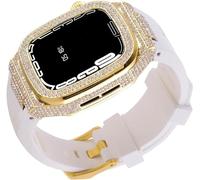 JPXXFM Kit de bracelet de montre en métal diamant pour 8 7 6 5 4 SE Series 44 mm 45 mm, accessoires de rechange avec outil
