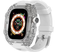 JPXXFM Kit de bracelet de montre transparent en pour 49 mm, 45 mm, 44 mm, bracelet de montre de sport RM transparent, pour iWatch Series 8/7/6/5/4/SE