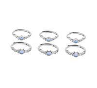 JPXXFM Kit scoops noire la bague turquoise à aile perle de serpent de serpe.