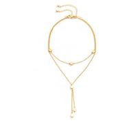 JPXXFM Layered Necklaces for Women, Strand for Women Adjustable Y Necklace with Round Charms